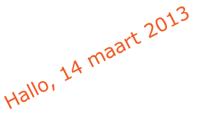 Hallo, 14 maart 2013
